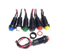 5/20 PZ DS-211 10 MM Interruttore a Pulsante Rotondo con Cavo di Blocco Autobloccante DS-213 Interruttore a Pulsante Piccolo Momentaneo Auto-Reset(Self locking Black,20PCS)