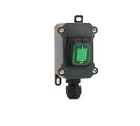 5/20 Waterproof Marine Rocker Switch with LED Outdoor Junction Box Inline Power Cord Power Switch IP65,12 V/24 V/220 V, switch di controllo a vite (Single Green 220 V, 20 PCS)