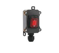 5/20 Waterproof Marine Rocker Switch with LED Outdoor Junction Box Inline Power Cord Power Switch IP65,12 V/24 V/220 V, switch di controllo a vite (singolo rosso 12 - 24 V, 20 PCS)