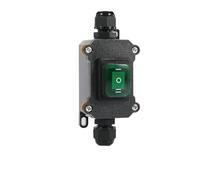 5/20 Waterproof Marine Rocker Switch with LED Outdoor Junction Box Inline Power Cord Power Switch IP65,12 V/24 V/220 V, switch di controllo a vite (Double Green 12-24 V, 20 PCS)
