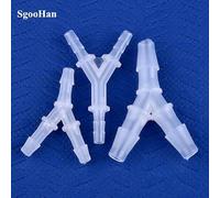 5~200 pezzi 2,4~12,7 mm PP Y-Style Tee Connectors Acquario Serbatoio Pompa Aria Aeratore Tubo Pagoda Giunti Raccordi for Tubi di Irrigazione Acqua(4.8mm,50 Pieces)