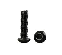 5-20pcs M3/M4/M5 acciaio al carbono ad alta resistenza di grado 10.9 viti di macchina con testa a piatto, fessura esagonale interna e nero, M3x6mm