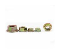 5-20pcs M3 M4 M5 M6 M8 M10 Carbon Steel 304 Stainless Steel Hex Lock Nut Serrated Spinlock Flange Nut(Color Zinc Steel,M4 20pcs)