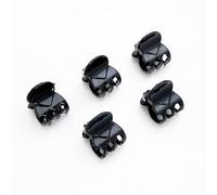 5-20Pcs Mini artiglio per capelli in plastica Fermagli per capelli in plastica Morsetto a forcella nero per copricapo da donna Strumenti per lo styling dei capelli Fashion Book