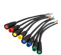 5/20SET 2 3 4 5 6 Pin M6/M8 Impermeabile Giunto Bicicletta Femmina Maschio Connettore Cablaggio Scooter Cavo Sensore di Segnale (M8 Femmina 20 cm, 100 Set_6)