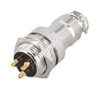 5/20Set Placcato Oro GX12 GX16 GX20 2/3/4/5/6/7/8/9/10/12 Spille Maschio Femmina Intestare Cavo di Filo Circolare Connettore Aviazione(GX12 Nut Gold Plated,100 Sets,3P)