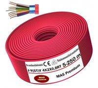 5-250m J-Y(ST) Y 4X2X0,8RT Allarme-Telecomunicazioni- Cavo di telecomunicazione