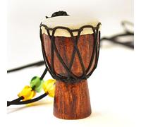 5.3 cm mini djembe professionale in legno, da appendere, con catenina design: tamburo bongo Africa occidentale, tradizionale africano Musical Instrumen, brown