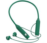 5.3 Cuffie con archetto da collo wireless a LED per display della batteria, 500 ore di allenamento, resistenti al sudore, leggere, viola (BT-107 verde)