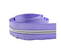 5-30 m 5# - Nastro per cerniere per cavoli, rotoli al metro, kit di riparazione per sartoria, accessori per cerniera, colore: viola chiaro, 15 m