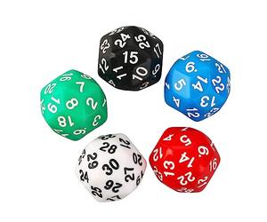 5 30 numero facce dadi poliedrici puntelli da gioco a 30 facce giocattolo educativo per bambini colori misti digitale