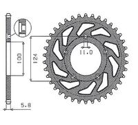 5-3437-37 REAR SPROCKET 520 37T ERG DUCATI SCRAMBLER 803 ABS CAFE RACER 2017