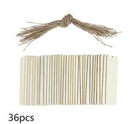 5-36pcs Incompiuto Legno Fetta Regalo Etichetta W/Canapa Corda Vuoto Scrapbook