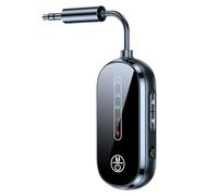 5.4 Transmitter Receiver - Stream Music Wirelessly From Any 3.5mm Device | 2-in-1 Audio Adapter With Digital Display | For Headphones, Car, Airplane, Guitar, Travel-Friendly Music Accessory