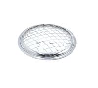 5.5" Dia Metallo Cromato Motociclo Faro Sulla Griglia A Maglie Protezione Coperc