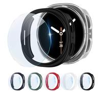 5+5 Pezzi Rigide PC Custodia+Pellicole Protettive per Samsung Galaxy Watch 8 Caso 40mm Donna Uomo,Copertura Completa Hard PC Antigraffio Custodia HD Vetro Temperato Pellicola per Samsung Watch 8 40mm