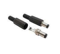 5.5 X 2.1mm DC Connettori 12V 5.5 * 2.1mm DC Alimentazione Spina Maschio Presa Femmina Jack Dado Connettore Adattatore Montaggio A Pannello(5Pair)