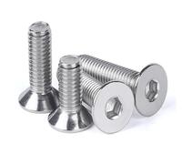 5-50 pezzi di viti a testa svasata piatta con esagono incassato in acciaio inossidabile 304 nero(16mm,M2)