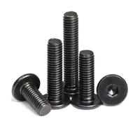 5~50 pezzi in acciaio inossidabile 304 zincato nero con esagono incassato, vite a testa piatta sottile(Black,M5x8mm)