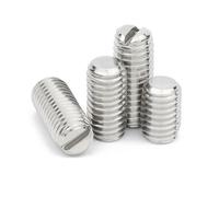 5-50 pezzi M1.2 M1.4 M1.6 M2 M2.5 M3 M4 M5 M6 M8 M10 M12 GB73 304 in acciaio inossidabile con testa piatta scanalata e bullone senza testa(4mm,20pcs m4)