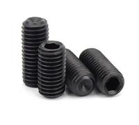 5-50 pezzi M3 M4 M5 M6 M7 M8 M10 M12 filettatura fine nero acciaio grado 12.9 esagono incassato punta senza testa set di bulloni(25pcs M6x0.75x15)
