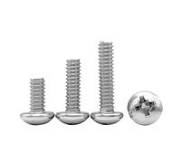 5/50 pezzi UNC/UNF 2 3 4 5#6 8#10#12# 5/32-32 1/4-20 5/16-18 3/8-16 Bullone a vite a testa cilindrica tonda a croce in acciaio inossidabile 304(3l8,10pcs 1l4-20)