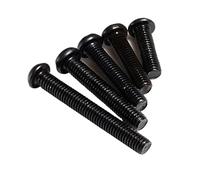 5-50 Pz Allunga Bulloni M3 M4 Testa Tonda Nero In Acciaio Inox 304 Viti A Pan Croce Lunghezza Filettatura 3-100mm(22mm,M4 20pcs)