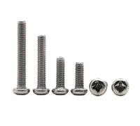 5-50 Pz M1 .2 .4 .6 M2 .5 M3 M4 M5 M6 M8 In Acciaio Inox 304 Incasso A Croce Vite A Testa Cilindrica TV Computer Bulloni(20mm,M1.6 50pcs)