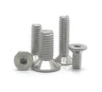 5-50 pz M2 M2.5 M3 M4 M5 M6 M8 In Acciaio Inox 304 o Nero Vite A Esagono Incassato Viti a Testa Svasata Piatta(304,6MM_M5 10PCS)