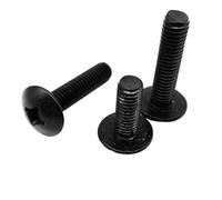 5-50 pz M3 M4 M5 M6 Nero In Acciaio Inox 304 Croce Truss Testa Grande Piatta Testa Tonda Vite Bulloni(5pcs M5x45mm)