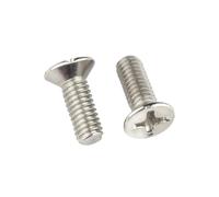 5-500pcs M1/M1.2/M1.4/M1.6/M1.7/M2/M2.5/M3/M3.5/M4/M5/M6 Viti macchina con testa incassata a fessura incrociata tipo-KM in acciaio al carbonio placcato nichel, M3x12mm