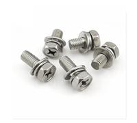 5/50pc M3 M4 M5 M6 M8 Croce In Acciaio Inox Esterna Esagonale Vite A Testa Esagonale Rondella Piatta Guarnizione Molla assemblare Bullone(304 stainless steel,30MM_5PCS M8)