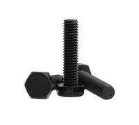 5-50pcs M3/M4/M5/M6/M8/M10/M12 Viti macchina isolate con testa esagonale in nylon nero, M6x20mm