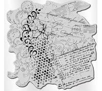 5,51 x 5,51 pollici sfondo trasparente in silicone trasparente timbro sigillo per scrapbooking decorazione album fotografico, fai da te forniture scrapbooking, stile 2