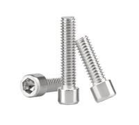 5-55pcs M2/M2.5/M3/M4/M5/M6/M8 Viti macchina con testa cilindrica a bocca esagonale interna in acciaio inoxydabile, M2.5x50mm