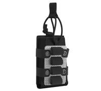5.56 MOLLE Single Pouch with 4 Round Shotgun Shell Holder Insert, Lightweight Tactical Nylon Ammo Storage Adapter(Black,1 Pack)
