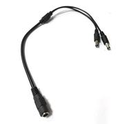 5.5mm 2.1mm 1 Femmina A 2 Maschio Way Maschio DC Power Splitter Spina del Cavo di Estensione for CCTV HA CONDOTTO La Luce di Striscia Adattatore di Alimentazione(1 female 2 male long)