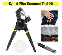 5.5mm Occhiello Punzone Pinza Mano Attrezzo Kit per Pelle Tessuto Metallo Nero