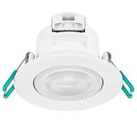 5.5W LED Integrato Faretto, 4000K, Regolabile, Bianco, IP44 - Confezione Di 3 -