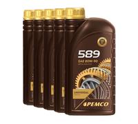 5 (5x1) Litro Pemco 80W-90 Ipoid 589 Api GL-5 Ls Hypoid