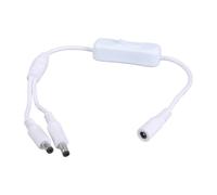 5.5x2.1mm DC5521 Y Splitter Cavo di Alimentazione Con Interruttore On/Off Per Telecamera di Sicurezza E Luce LED 37CM Femmina A Maschio Estensione