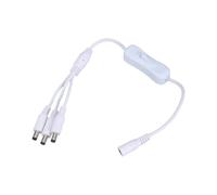 5.5x2.1mm DC5521 Y Splitter Cavo di Alimentazione Con On/Off Switcher Per Telecamera di Sicurezza E Luce LED 37CM CCTV Cavo di Alimentazione