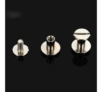 5/6.5/8mm Artigianale in Pelle Solido Chiodo Bullone Contabilità Viti a Testa Tonda Cinghia Rivetti Vite per Bagagli Abbigliamento/Borsa/Scarpe-Argento,5mm
