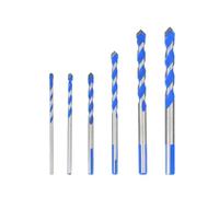 5/6/7/8/10PCS 3/4/5/6/8/10/12mm Punta da trapano for vetro multifunzionale Punte a triangolo Piastrelle in ceramica Calcestruzzo Mattoni Metallo Acciaio inossidabile Legno(8pcs-1)