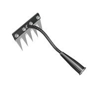 5/6/7/8 denti in acciaio al carbonio giardino diserbo rastrello multifunzionale per diserbo rastrello chiodo (cinque denti)