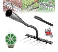 5/6/7/8 Teeth Carbon Steel Garden Weeding Rake, Ironrake 2.0, Heavy Duty Iron Weeding Rake for Efficient Gardening, Dethatching & Lawn Loosening, 2025 New Multifunctional Metal Backyard & Garden Tool