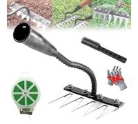 5/6/7/8 Teeth Carbon Steel Garden Weeding Rake, Ironrake 2.0, Heavy Duty Iron Weeding Rake for Efficient Gardening, Dethatching & Lawn Loosening, 2025 New Multifunctional Metal Backyard & Garden Tool