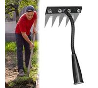 5/6/7/8 Teeth Iron Rake for Gardening and Weeding, IronRake 2.0 | Upgraded Iron Weeding Rake, The Heavy-Duty Iron Weeding for Efficient Garden Weeding (5Tooth)