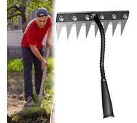 5/6/7/8 Teeth Iron Rake for Gardening and Weeding, IronRake 2.0 | Upgraded Iron Weeding Rake, The Heavy-Duty Iron Weeding for Efficient Garden Weeding (8Tooth)