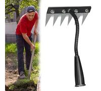 5/6/7/8 Teeth Iron Rake for Gardening and Weeding, IronRake 2.0 | Upgraded Iron Weeding Rake, The Heavy-Duty Iron Weeding for Efficient Garden Weeding (6Tooth)